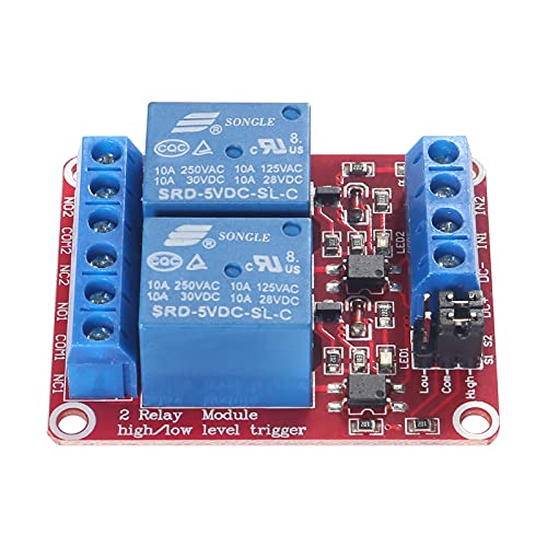 AEDIKO 4pcs DC 5V Relay Module 2 Channel Relay Board with Optocoupler Support High or Low Level Trigger - Image 2