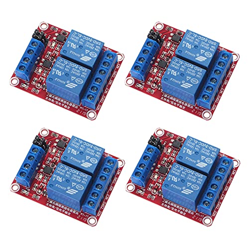 AEDIKO 4pcs DC 5V Relay Module 2 Channel Relay Board with Optocoupler Support High or Low Level Trigger - Image 1