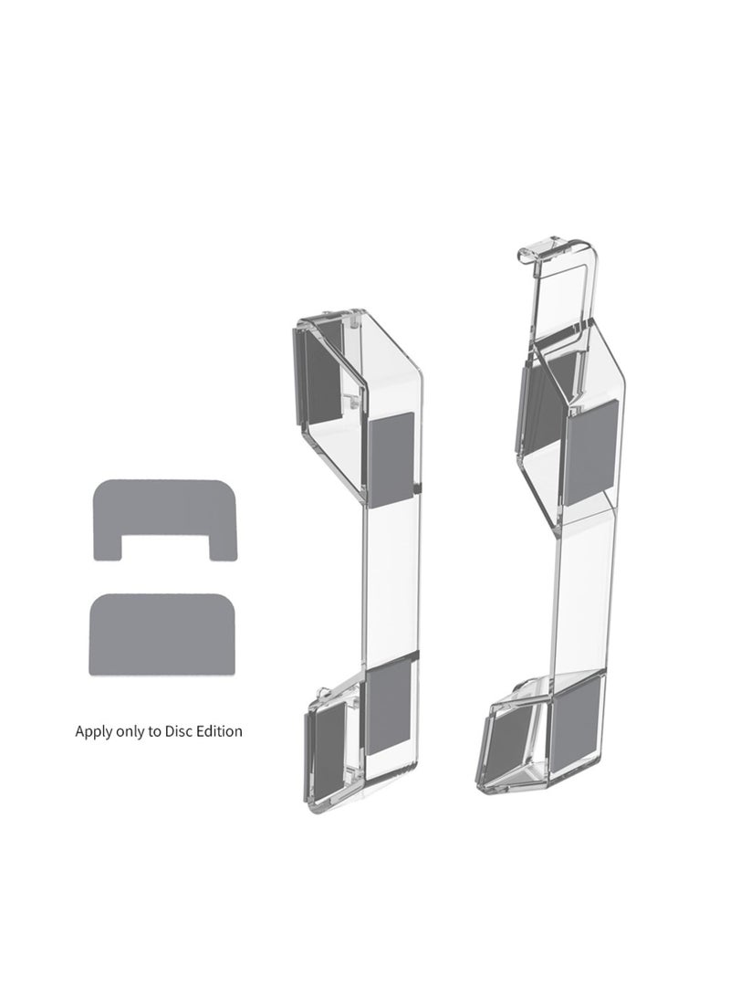 Horizontal Stand For PS5 Slim Console Base Stand Accessories Compatible with PS 5 Slim Disc & Digital Editions Storage Stand Holder (Transparent)  - Image 4