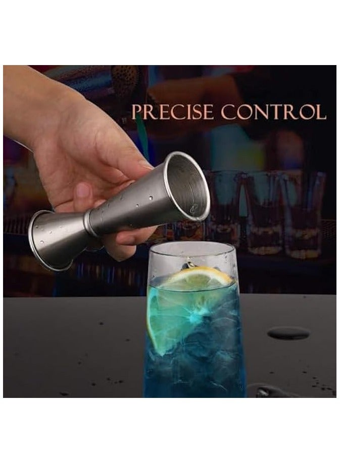 Green Tiger Double Jigger Set, Jigger For Bartending, Japanese Style Stainless Steel Bar Measuring Jigger 2 oz 1 oz(30ml & 60ml) - Image 5