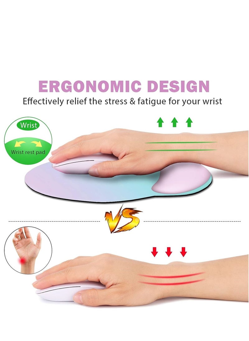 Generic Ergonomic mouse pad, beautiful mouse pad with wrist rest support gel, non-slip polyurethane base with memory foam for home, office and gaming, easy to write and relieve pain, starry sky  - Image 5