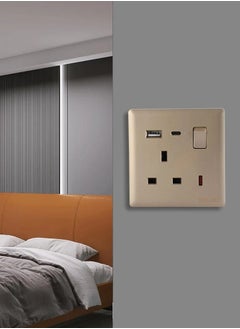 BRILLANT 3pcs USB TYPE A+C Multi-Port Gold Plug  - Image 4