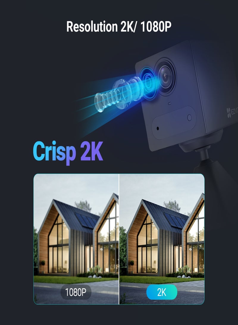 EZVIZ CB2 4G Security Camera, 2K/3MP Battery Camera with 4G Connectivity, Always-on Video, Human Shape Detection, Two Way Talk, Magnetic Base, IR Night Vision, Supports Cloud & SD card Storage(Black) - Image 5