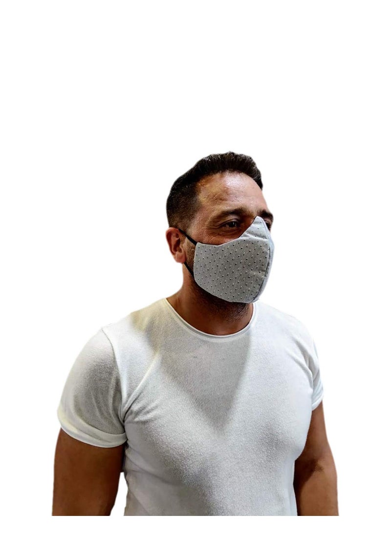 VIRA Vira Men Cotton Printed Grey Hawk Style 2 PlyLayer Reusable Washable Face Mask 