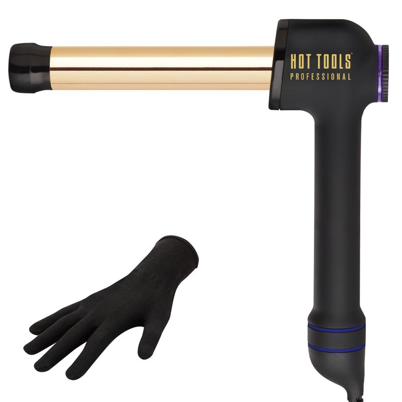 Hot Tools Pro Artist 24K Gold Curlbar Curling Wand | Long Lasting, Defined Curls (1 in) - Image 1