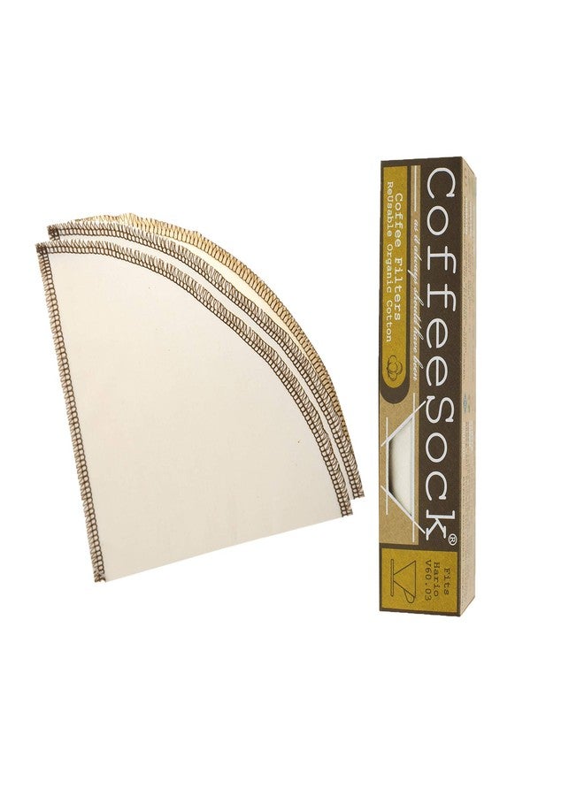 CoffeeSock Reusable Coffee Filters - Made to Fit Hario v60 03 Large (2 Filters) - Organic Natural Cotton Coffee Filters Made in the USA - Ultra-Durable Set - Eco-Friendly Compostable Cloth - Image 4