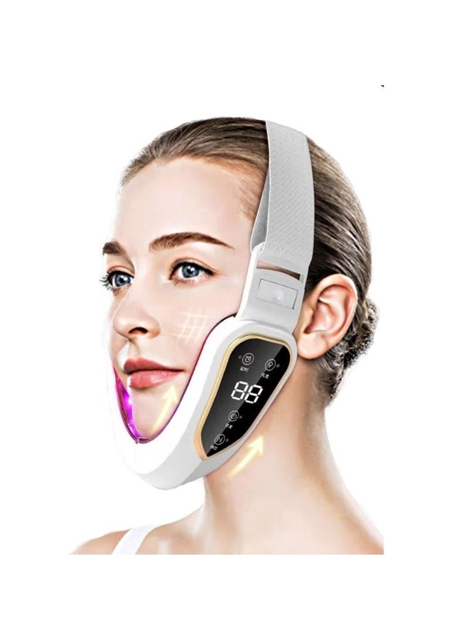Generic KBT Face Led Light Therapy Devices Photon Bandage Microcurrents Slimming Band Remove Double Chin Lift V Shape Cheek Lifting Device