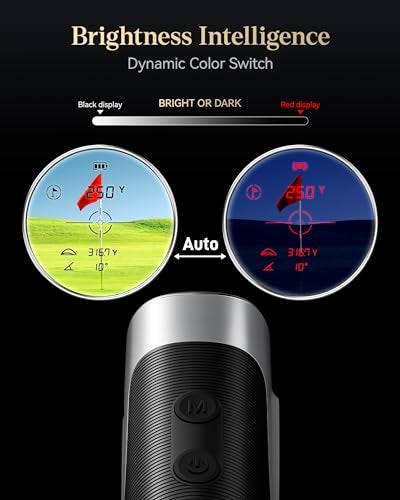 REDTIGER Range Finder Golf, 1200 Yards Golf Rangefinder with Slope, Light-Adaptive Display, 7X Magnification, Flag Lock Vibration, Rechargeable Laser Range Finder with Magnet, GolfVue Series 2 - Image 3