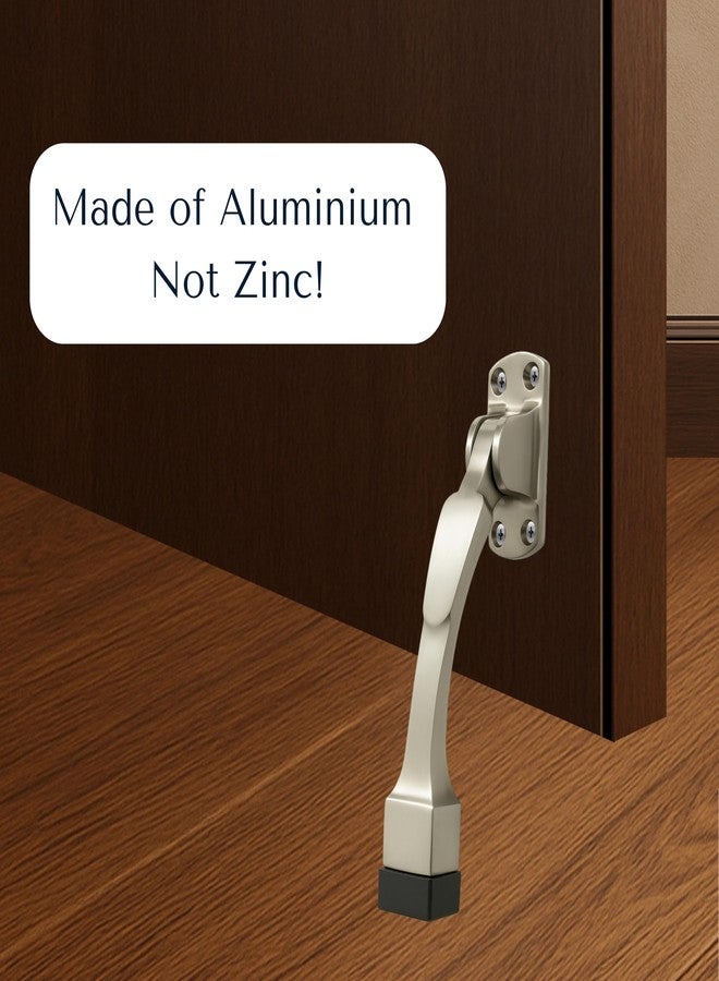 Xpert Door Stopper (Pack of 2) Silver Finish (6 Inches) - Door Stopper for Main Door & Gate Stopper - ADS-75 (SS) 6" - Image 2