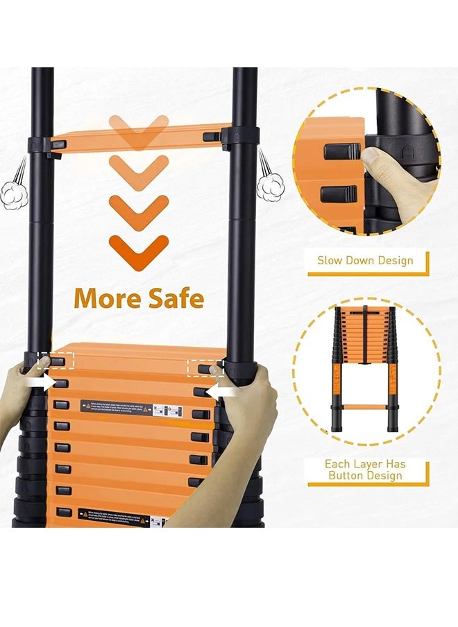 Generic - Imported telescopic Carbon Steel ladder interlocking adjustable length 2.1meters bendable 360 ​​degrees /YT-CTM210 - Image 1