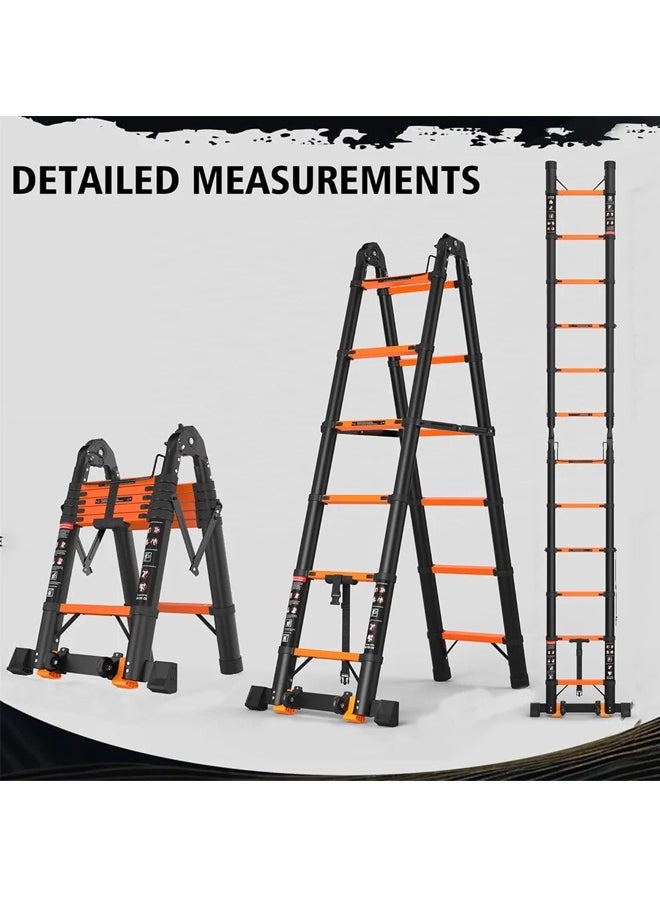Generic - Imported telescopic Carbon Steel ladder interlocking adjustable length 2.1meters bendable 360 ​​degrees /YT-CTM210 - Image 1