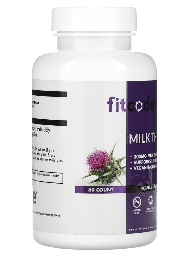 fitcode Milk Thistle 300 mg 60 Veggie Capsules - Image 2