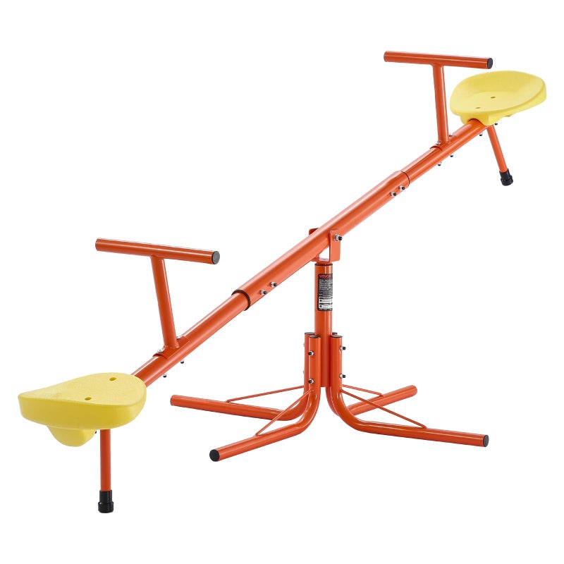 VEVOR Seesaw Teeter Totter for Kids Outdoor 100 lbs Load Capacity per Seat Sit and Spin Teeter Totter with 4Prong Support Legs Playground Equipment with Swiveling 360 Degrees Rotating for Aged 3 - Image 3