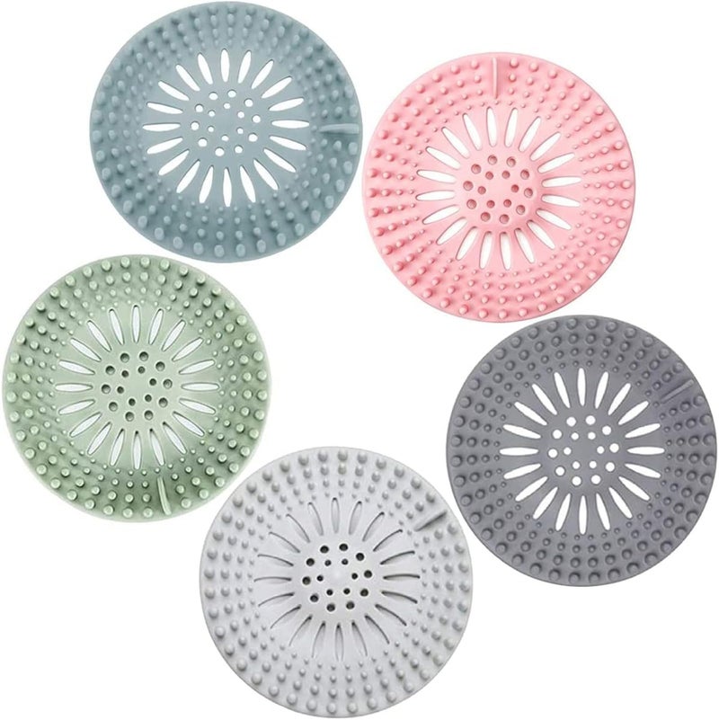 PARVY® Hair Catcher Rubber Stopper Shower Drain Covers | Bathroom Bathtub Handbasin Tub Kitchen Sink Strainer | Sewer Plug Filter Trap | Home Drain Protectors (Pack of 3) - Image 1