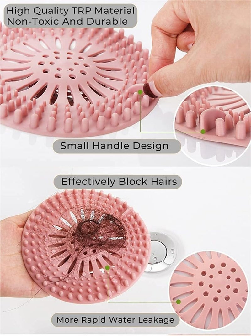 PARVY® Hair Catcher Rubber Stopper Shower Drain Covers | Bathroom Bathtub Handbasin Tub Kitchen Sink Strainer | Sewer Plug Filter Trap | Home Drain Protectors (Pack of 3) - Image 4