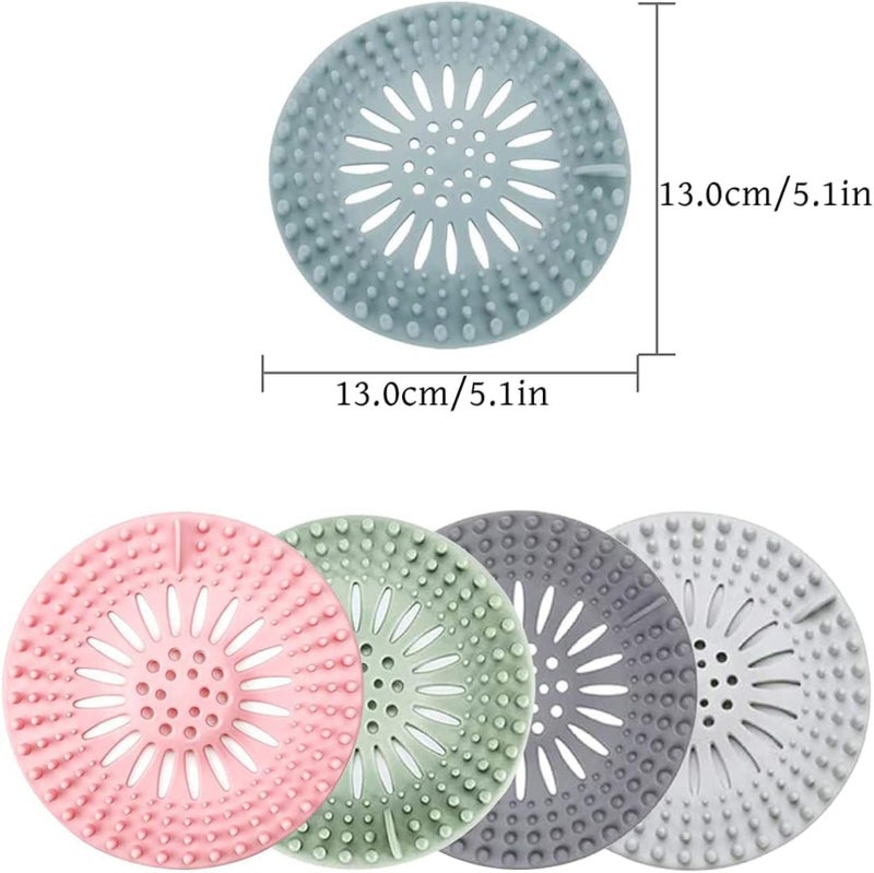 PARVY® Hair Catcher Rubber Stopper Shower Drain Covers | Bathroom Bathtub Handbasin Tub Kitchen Sink Strainer | Sewer Plug Filter Trap | Home Drain Protectors (Pack of 3) - Image 3