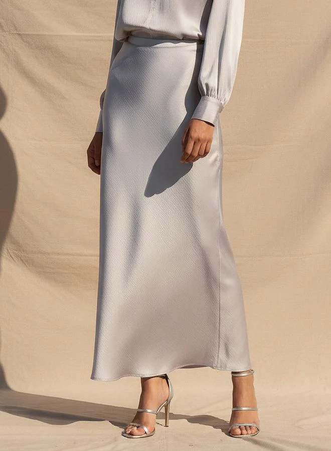 Iconic Iconic Maxi Length Column A-line Skirt with Zip Closure