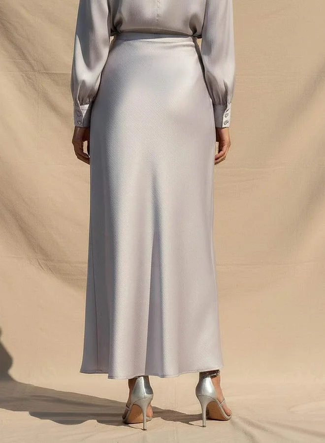 Iconic Iconic Maxi Length Column A line Skirt with Zip Closure