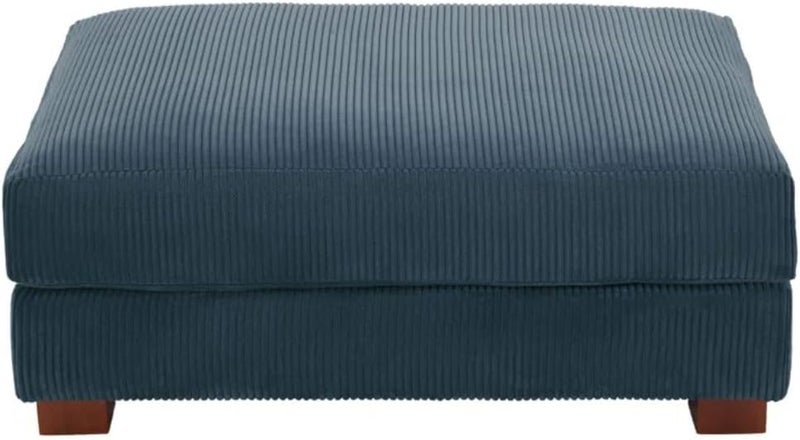 Comfynest Modern Corduroy Ottoman - Navy - Image 4
