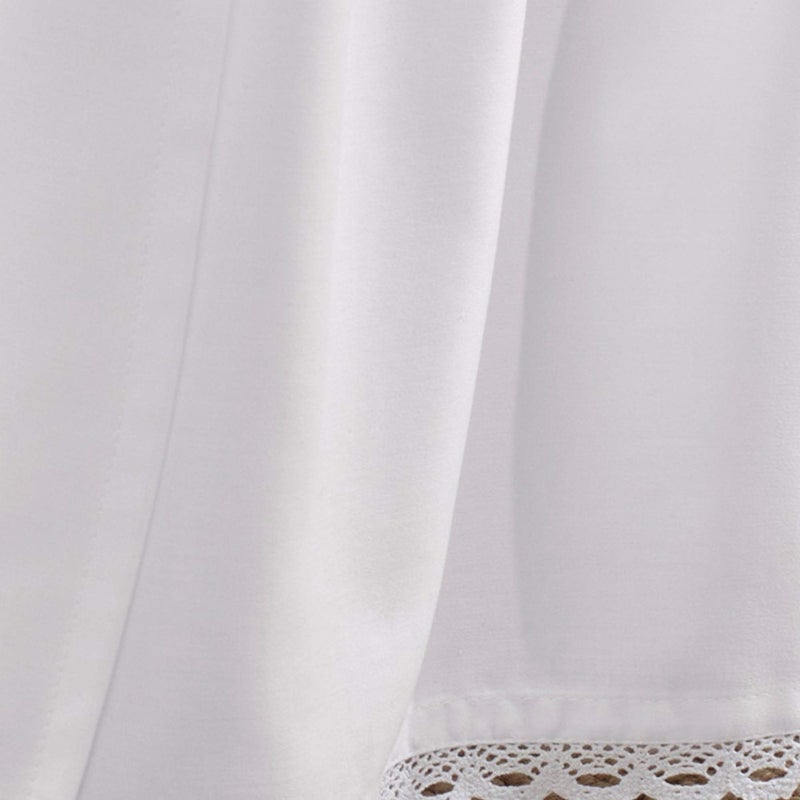 لورا أشلي Laura Ashley Home - King Bedskirt Decore Bedroom Decord Decorn Wrinkle & Fade Resistant (Crochet Shuffle White King)  - Image 4