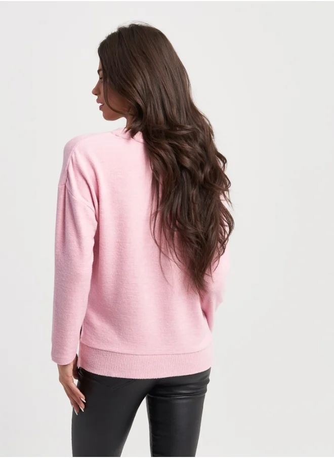 هايليز Soft Pink Cozy Sweater