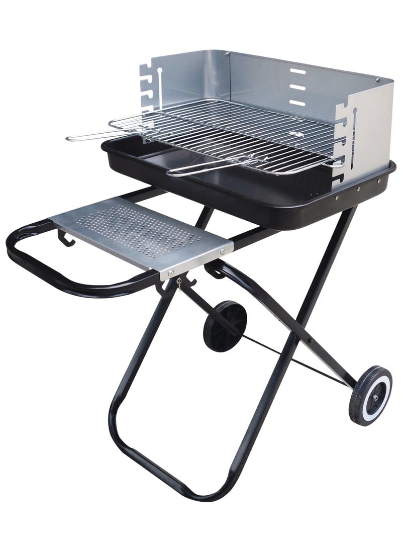 DubaiGallery - BBQ stand set, Portable and lightweight, Easy to carry Indoor/Outdoor, Easy to assemble, Barbeque stand with Charcoal tray and Lid- 17 inch - Image 1