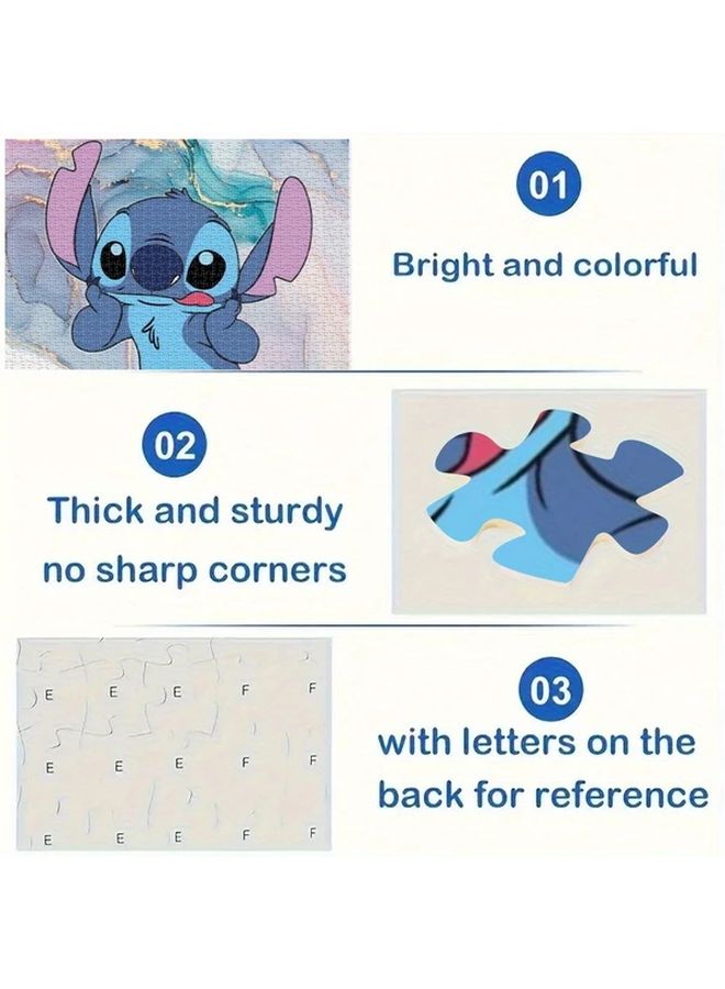 1000PCS Stitch Wooden Puzzle Jigsaw Creative Family Toy Durable Home Decor Gift - Image 5