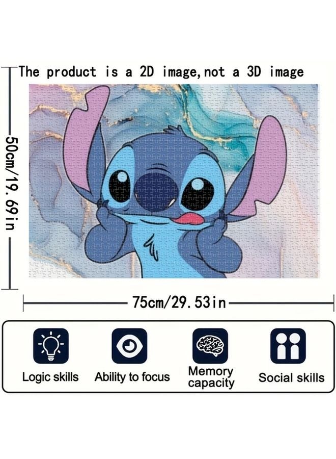 1000PCS Stitch Wooden Puzzle Jigsaw Creative Family Toy Durable Home Decor Gift - Image 4