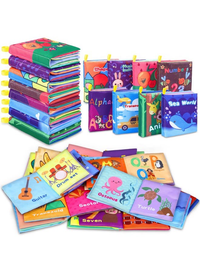 Toyk Baby Bath Books,Nontoxic Fabric Soft Baby Cloth Books,Early Education Toys,Waterproof Baby Books for Toddler, Infants Perfect Shower Toys,Kids Bath Toys Birthday Gift(Pack of 8) - Image 1