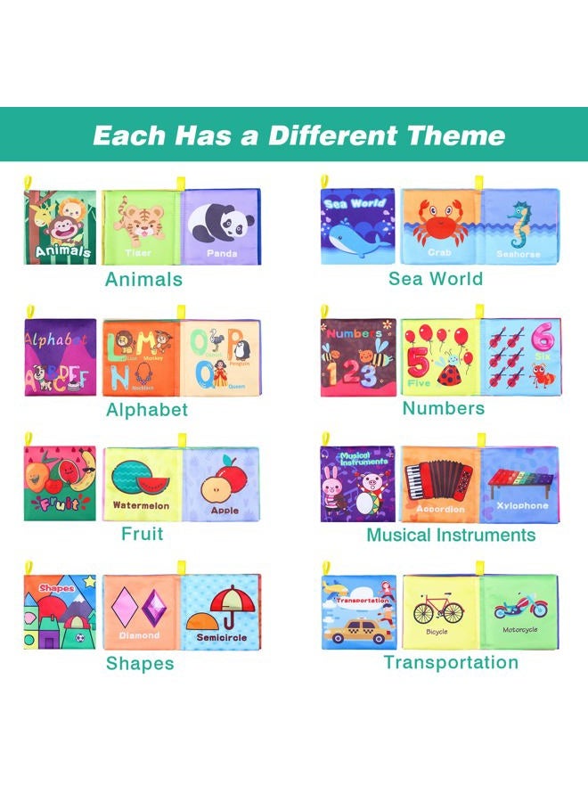 Toyk Baby Bath Books,Nontoxic Fabric Soft Baby Cloth Books,Early Education Toys,Waterproof Baby Books for Toddler, Infants Perfect Shower Toys,Kids Bath Toys Birthday Gift(Pack of 8) - Image 4