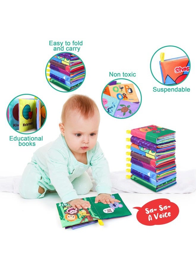 Toyk Baby Bath Books,Nontoxic Fabric Soft Baby Cloth Books,Early Education Toys,Waterproof Baby Books for Toddler, Infants Perfect Shower Toys,Kids Bath Toys Birthday Gift(Pack of 8) - Image 5