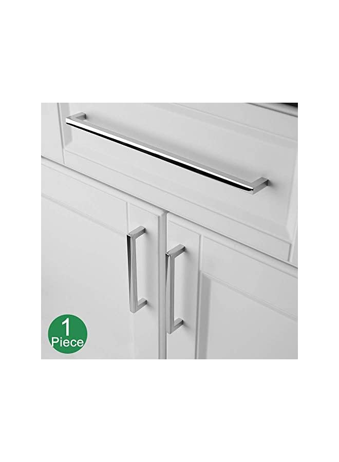 promass Solid Square Bar Cabinet Handle - Chrome Furniture Pull, 12.6 Inch/320mm Screwhole Distance, 1-Piece for Kitchen Cupboard Door, Bedroom Dresser Drawer, Bathroom Wardrobe Hardware - Image 4