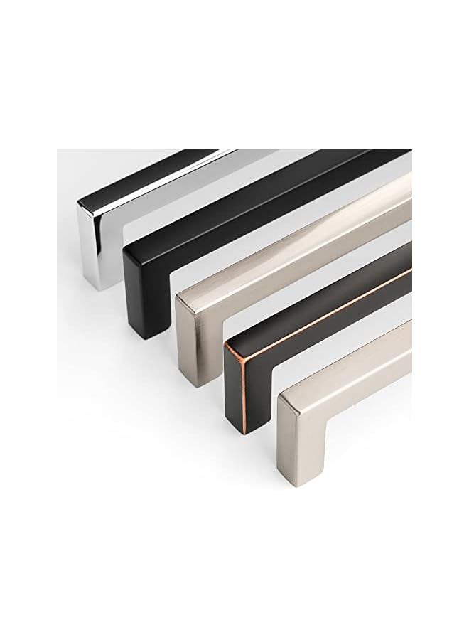 promass Solid Square Bar Cabinet Handle - Chrome Furniture Pull, 12.6 Inch/320mm Screwhole Distance, 1-Piece for Kitchen Cupboard Door, Bedroom Dresser Drawer, Bathroom Wardrobe Hardware - Image 5