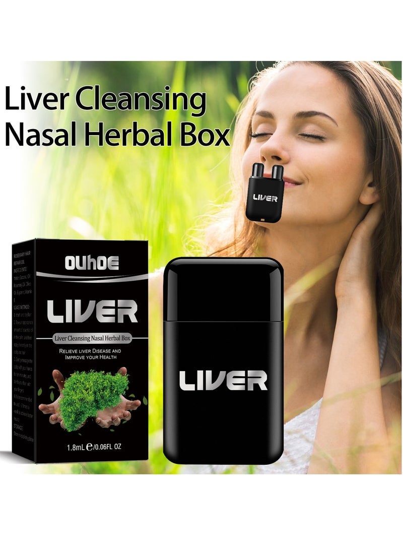 Generic Liver Cleansing Nasal Herbal Box for Relieve Nasal Congestion and Clean Nasal Cavity, Natural and Safe Essential Oils Inhalers  - Image 1