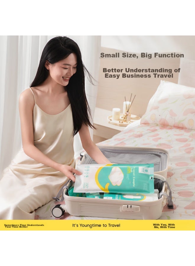 Sometimes, A Disposable Four-piece Bedding Set For Double Bed Includes A Bed Sheet, Duvet Cover, Pillowcases, And Thickened Dirt-proof Sleeping Bag. It's Suitable For Travel, Hotel Stays, And Preventing Dirt. - Image 5