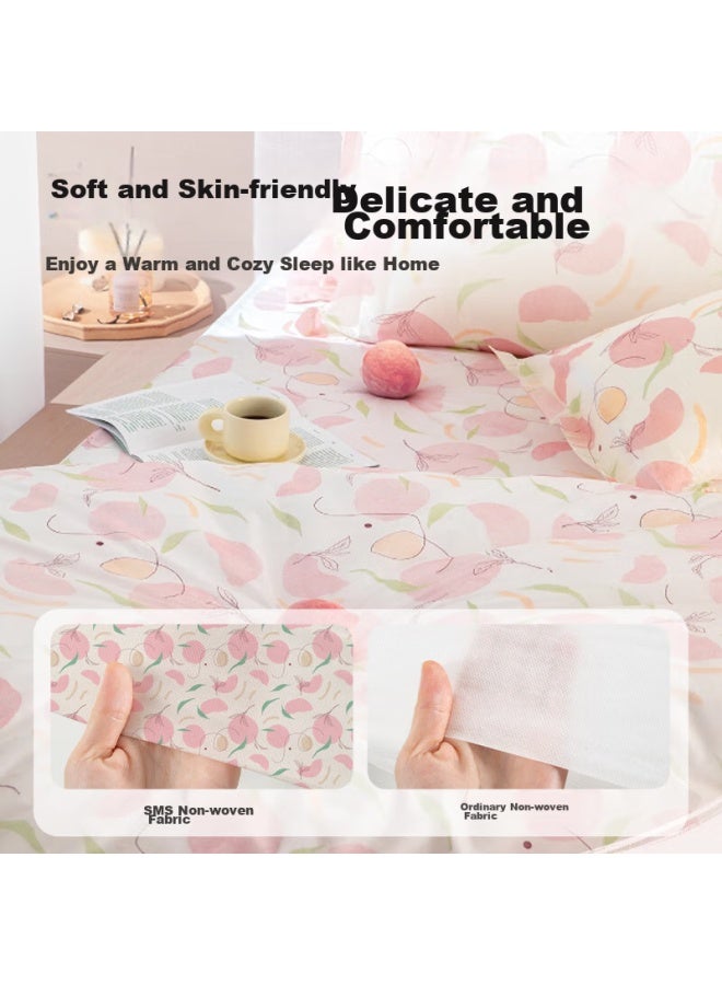 Sometimes, A Disposable Four-piece Bedding Set For Double Bed Includes A Bed Sheet, Duvet Cover, Pillowcases, And Thickened Dirt-proof Sleeping Bag. It's Suitable For Travel, Hotel Stays, And Preventing Dirt. - Image 2