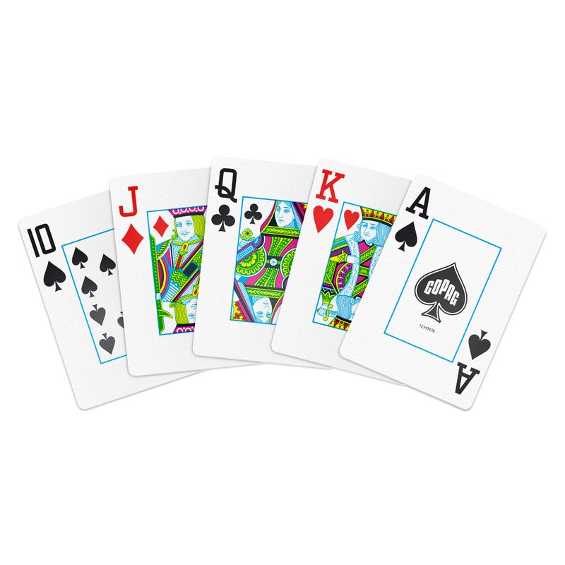 Copag 1546 Design 100% Plastic Playing Cards, Poker Size (Standard) Red/Blue (Jumbo Index, 1 Set) - Image 4