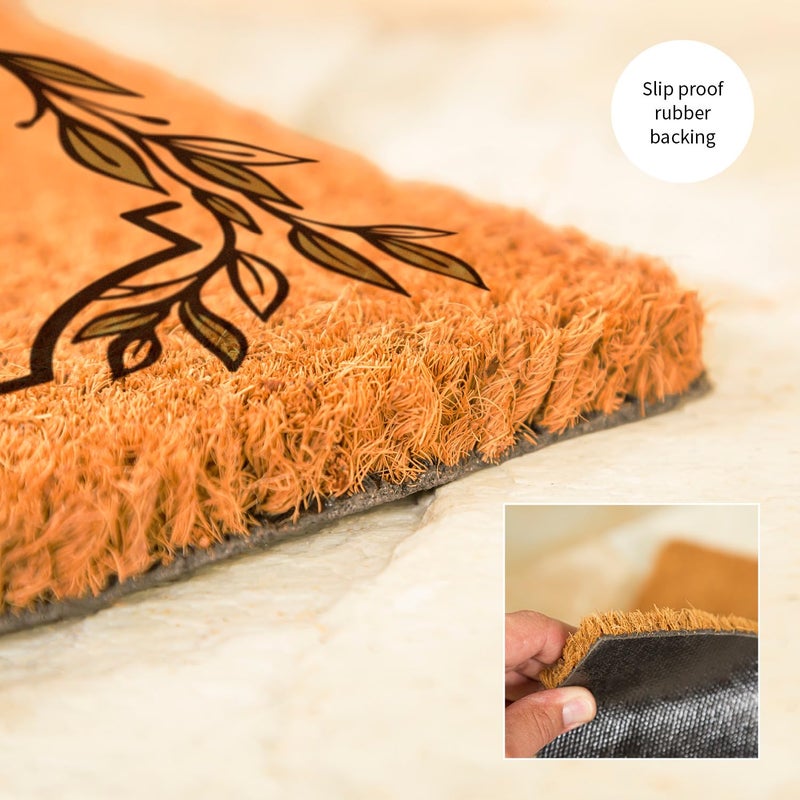 Evergreen Flag Evergreen Monogram Coir Doormat | Letter M | Front Door Mat for Outdoor Indoor Entrance | 28x16 Inches | Non-Slip Backing Doorway Mat for Porch Patio Floor | New Home Decor Housewarming Gift - Image 5