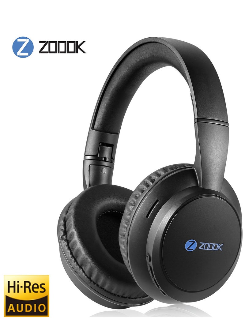 Zoook ENIGMA Wireless Headphones Bluetooth 5.0 Over-Ear Headset with Mic Hybrid Active Noise Cancelling Hi-Res Audio 30H Battery Wearing Detection Foldable for Travel, Work, Music, Call UAE Version - Image 1