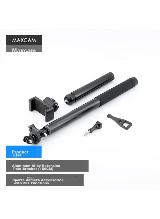 Maxcam/Maisikamu, Suitable For Ace Pro 2/Gopro 13/12/11 Action Camera Tripod, Portable Stand, Selfie Stick, Vlog Aluminum Alloy Extension Rod Accessory - Image 2