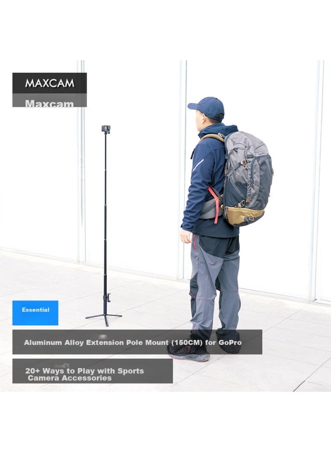 Maxcam/Maisikamu, Suitable For Ace Pro 2/Gopro 13/12/11 Action Camera Tripod, Portable Stand, Selfie Stick, Vlog Aluminum Alloy Extension Rod Accessory - Image 1