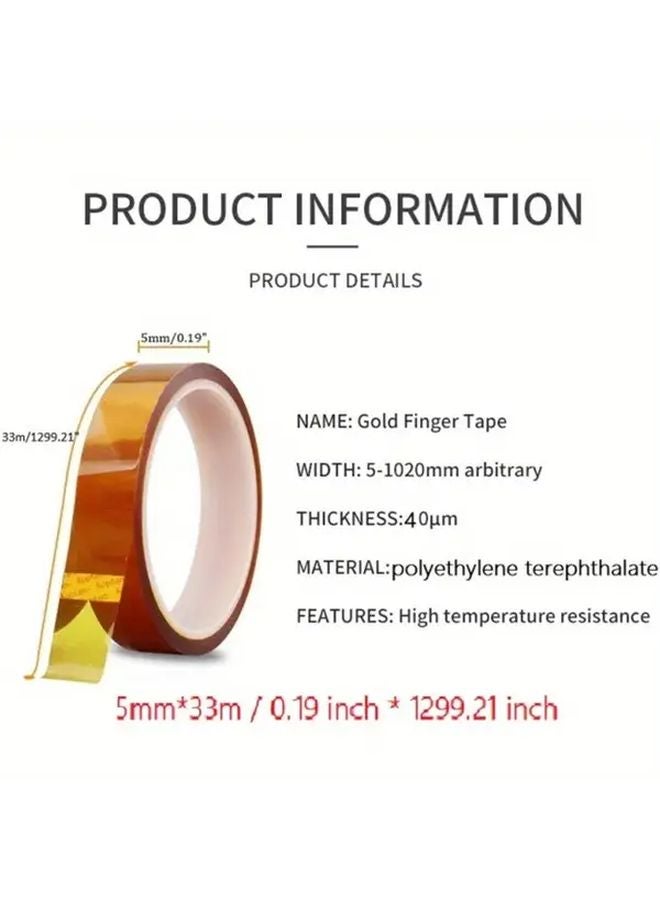 High Temperature Heat Resistant Adhesive Tape 5mm x 1181 Inch For PCB Soldering - Image 5