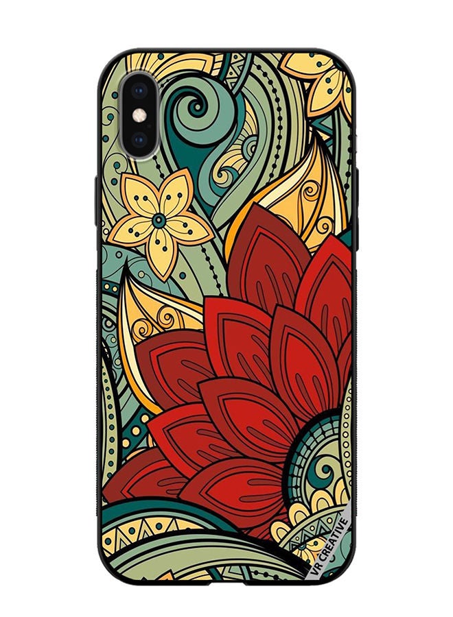 VR CREATIVE Protective Case Cover For Apple iPhone X/XS Flower Design Multicolour - Image 1