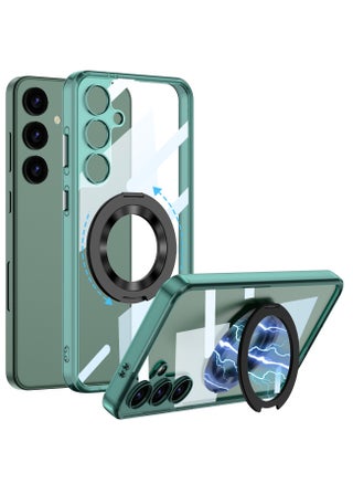 Magnetic Transparent protection cover for Samsung Galaxy S24 Plus 6.7-Inch (2024) with Rotating Kickstand and non-slip edges, anti-yellowing and Support MagSafe Wireless Charging - Green - pzsku/Z6873ACB599B9D06CC6AFZ/45/_/1705333681/f68b4a8d-f351-40ae-b09a-d5d8977322f4