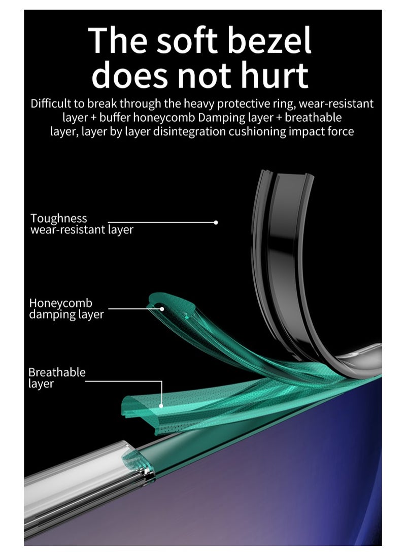 Magnetic Transparent protection cover for Samsung Galaxy S24 Plus 6.7-Inch (2024) with Rotating Kickstand and non-slip edges, anti-yellowing and Support MagSafe Wireless Charging - Green