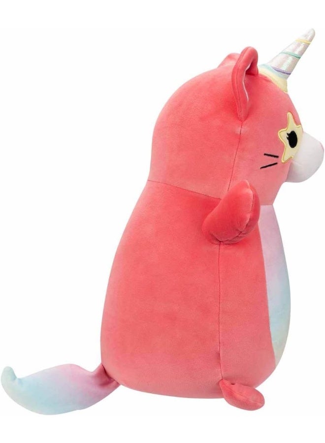 Squishmallows دميه سكووشمالوز هاج مي سيينا الوردية ذات العيون المتلألئة قطة يونيكورن الناعمة، بحجم 25 سم - Image 4