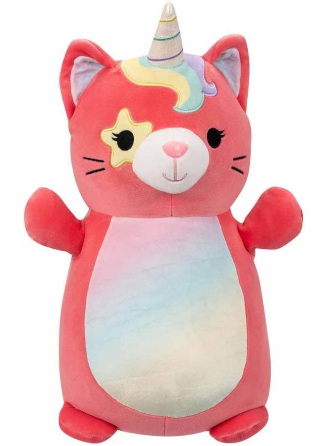 Squishmallows دميه سكووشمالوز هاج مي سيينا الوردية ذات العيون المتلألئة قطة يونيكورن الناعمة، بحجم 25 سم - Image 1