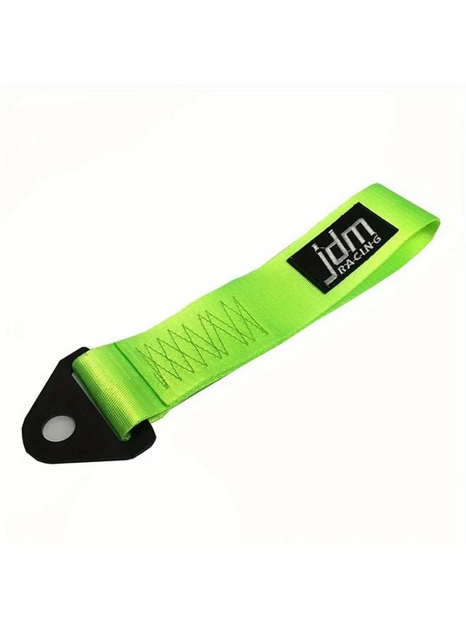 JDM Racing Universal Tow Strap Fluorescent Green Screw Free Tow Hook Pull Bar - Image 1