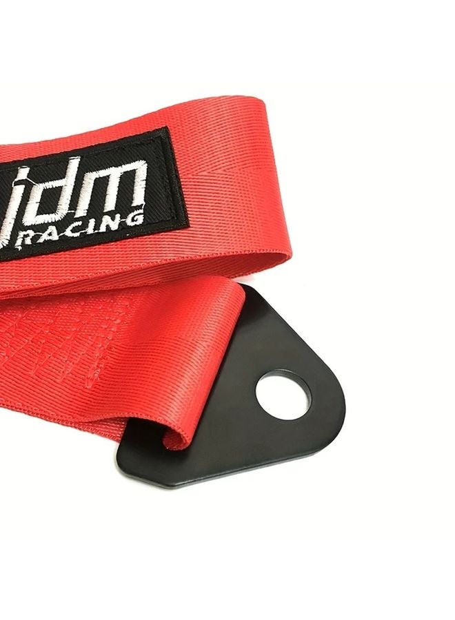 JDM Racing Universal Tow Strap Fluorescent Green Screw Free Tow Hook Pull Bar - Image 5