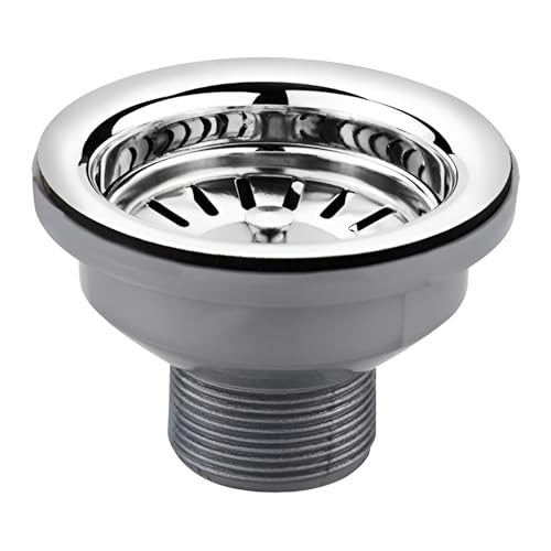KI PVC 3" Inches Kitchen Coupling for Sink with Steel Jali (Drain Outlet, Grey) - Image 1